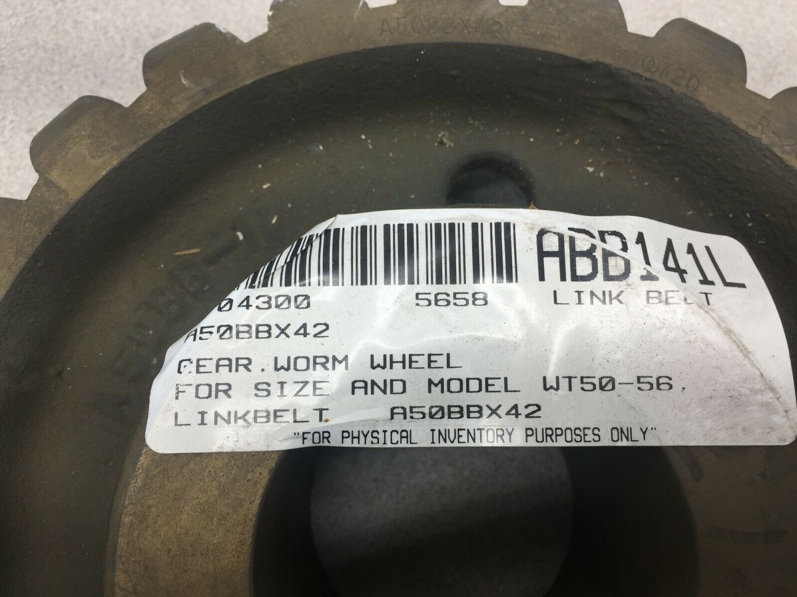 NEW NO BOX LINK BELT WORM GEAR A50BBX42