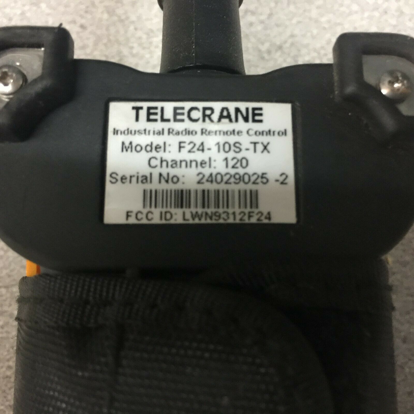 USED TELECRANE CHANNEL 120 REMOTE CONTROL F24-10S-TX