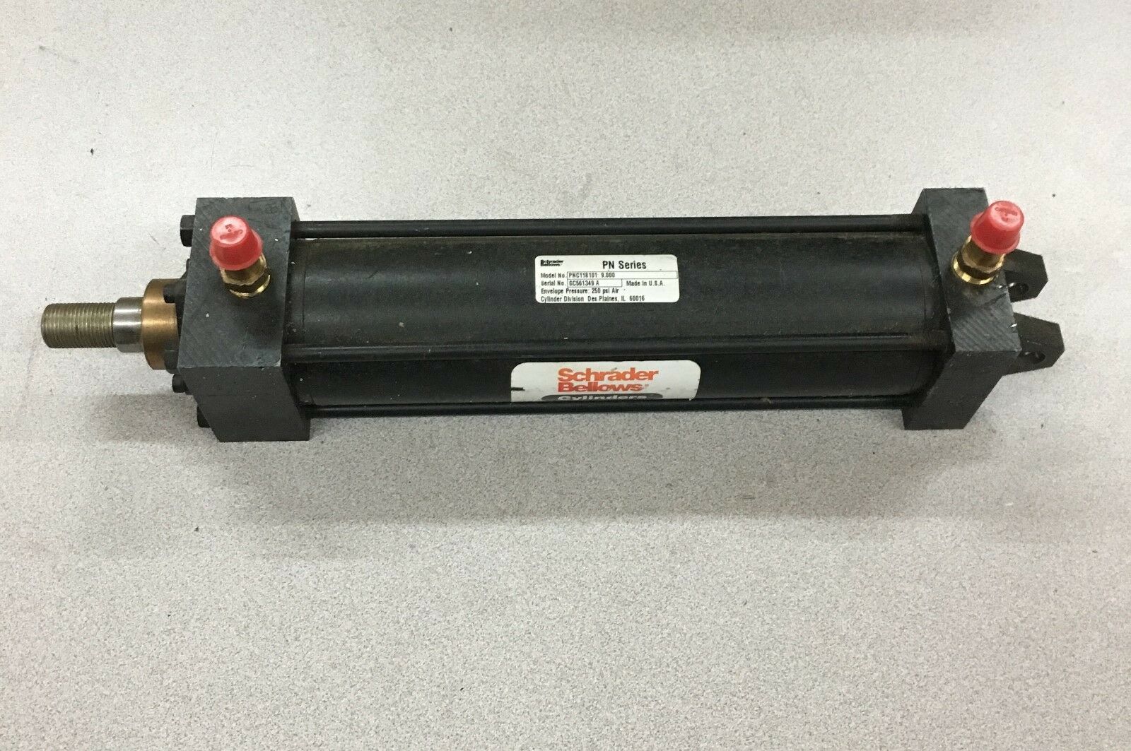 NEW NO BOX SCHRADER BELLOWS PN SERIES CYLINDER PNC118101 9.000
