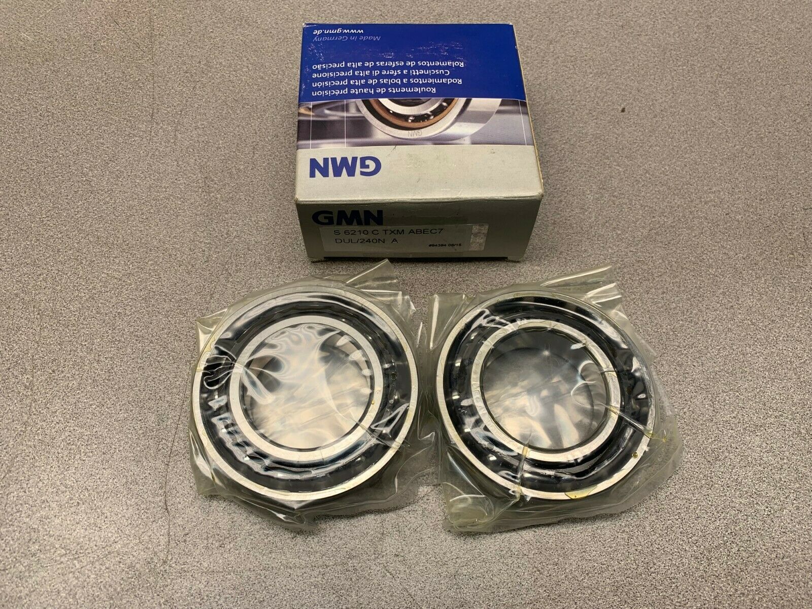 NEW SET OF GMN PRECISION BEARINGS S 6210 C TXM ABEC7 DUL/240N A