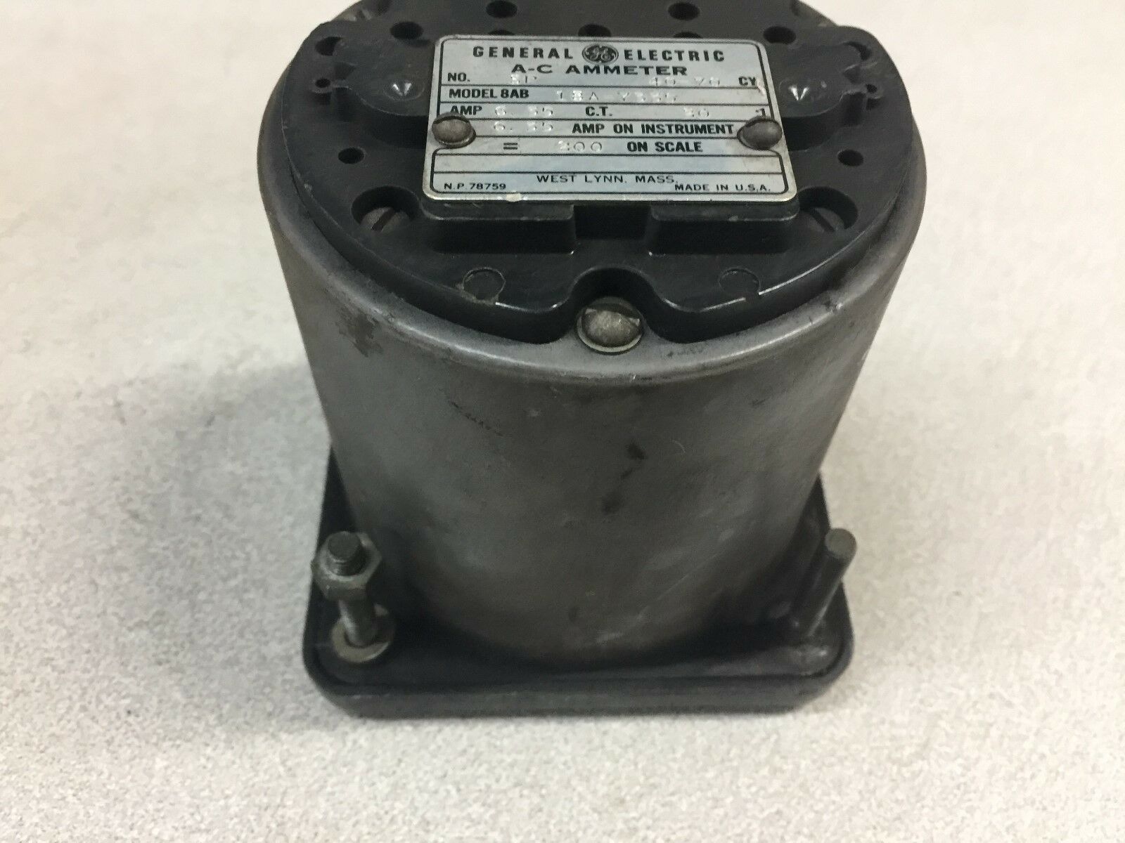 USED GE AC AMMETER 8AB18A-Y335