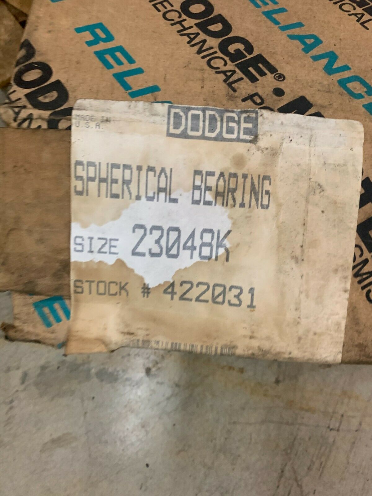 NEW NO BOX DODGE 23048K SPHERICAL ROLLER BEARING 422031 FAG 23048KC3