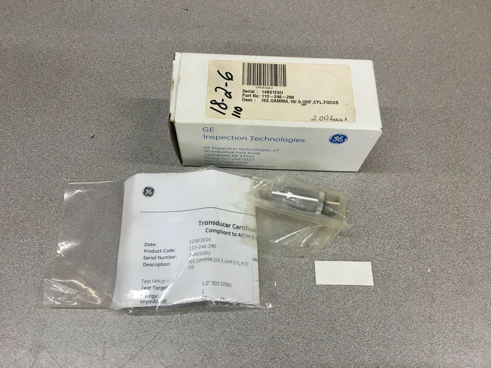 NEW IN BOX GENERAL ELECTRIC 14K01E6U GAMMA SENSOR 113-246-290