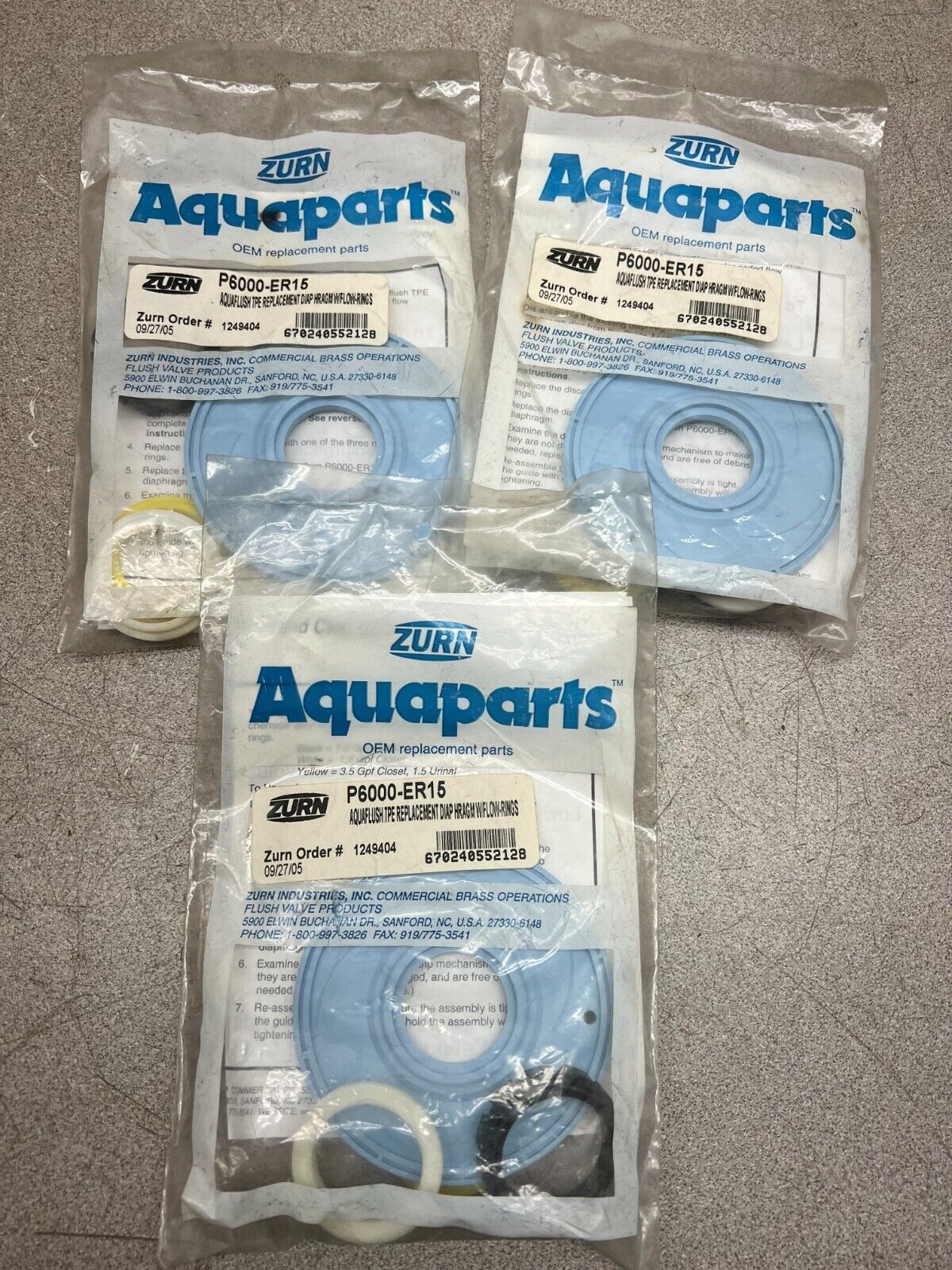 LOT OF 3 NEW IN BAG AQUAPARTS REPLACEMENT FLOW RINGS P6000-ER15