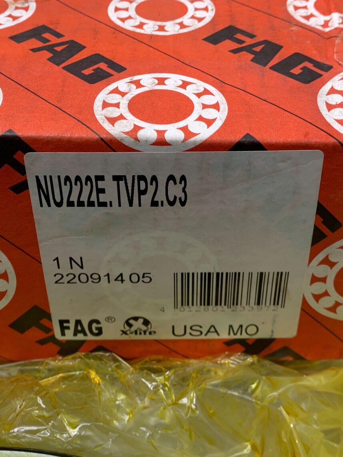 NEW IN BOX FAG NU222ETVP2C3 CYLINDRICAL ROLLER BEARING NU222E.TVP2.C3