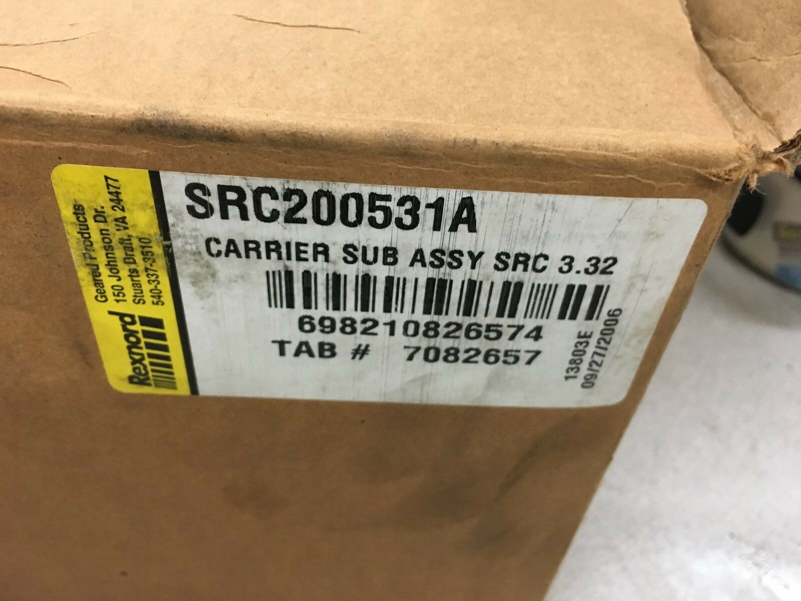 NEW IN BOX REXNORD SRC200531A CARRIER SUB ASSEMBLY SRC 3.32 7082657