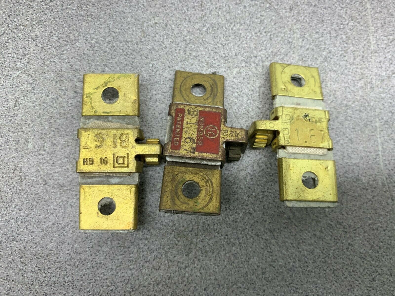 LOT OF 3 NEW NO BOX SQUARE D HEATER ELEMENT B1.67