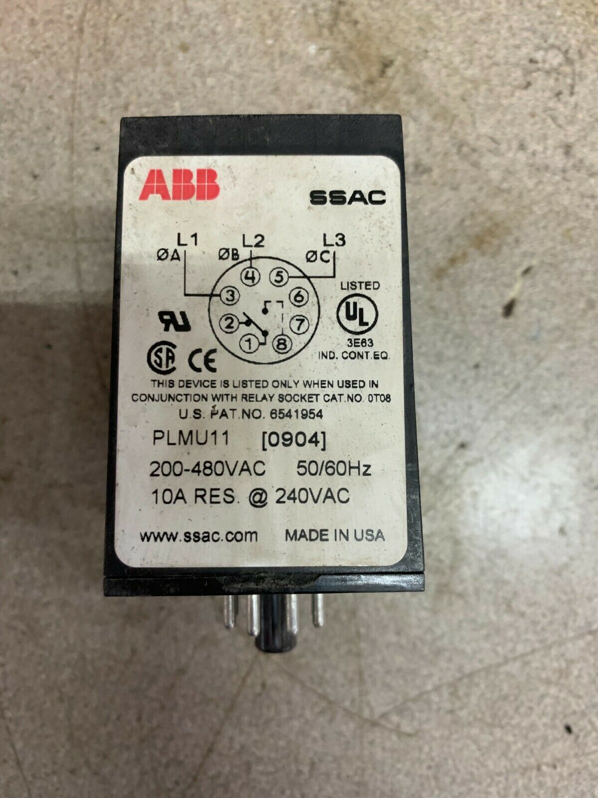 NEW IN BOX ABB VOLTAGE MONITOR PLMU11