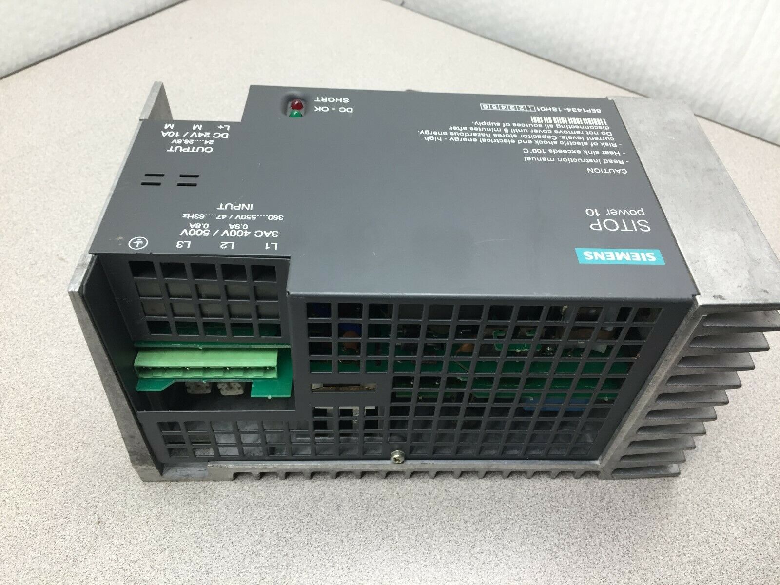 USED SIEMENS SITOP POWER 10 24VDC 10AMP POWER SUPPLY 6EP1434-1SH01