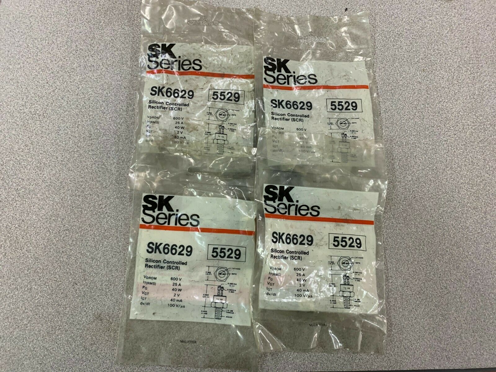 LOT OF 4 NEW IN BAG SK SERIES RECTIFIER SK6629