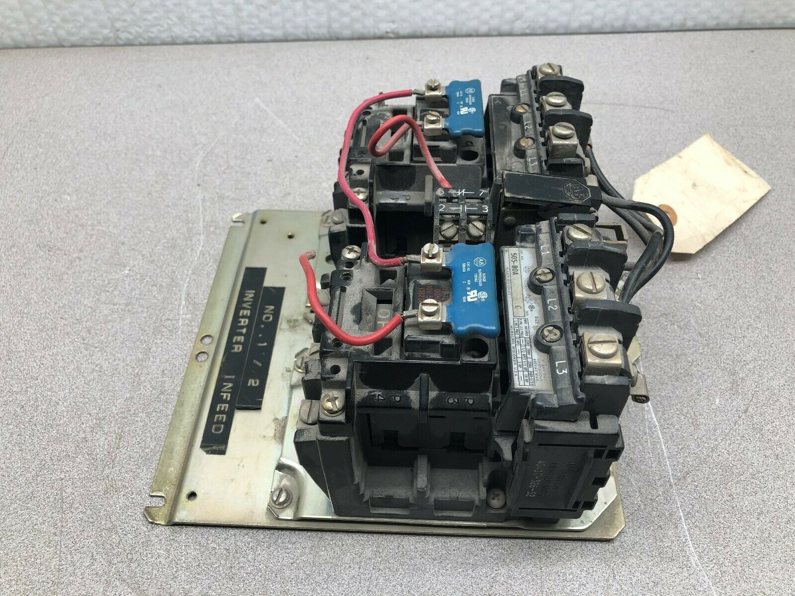 USED ALLEN BRADLEY SIZE 1 27 AMP 600 VAC 120 VAC COIL 3 POLE REVERSING CONTACTOR