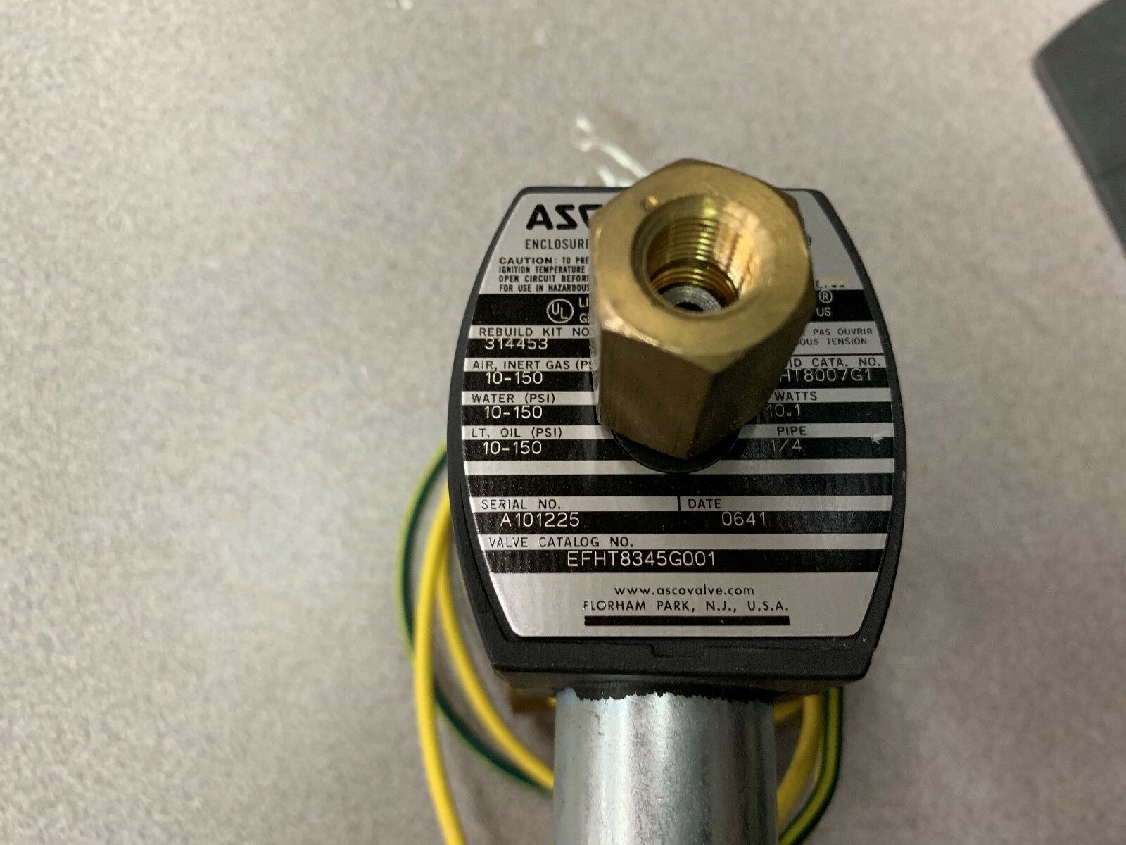 NEW NO BOX ASCO VALVE EFHT8345G001