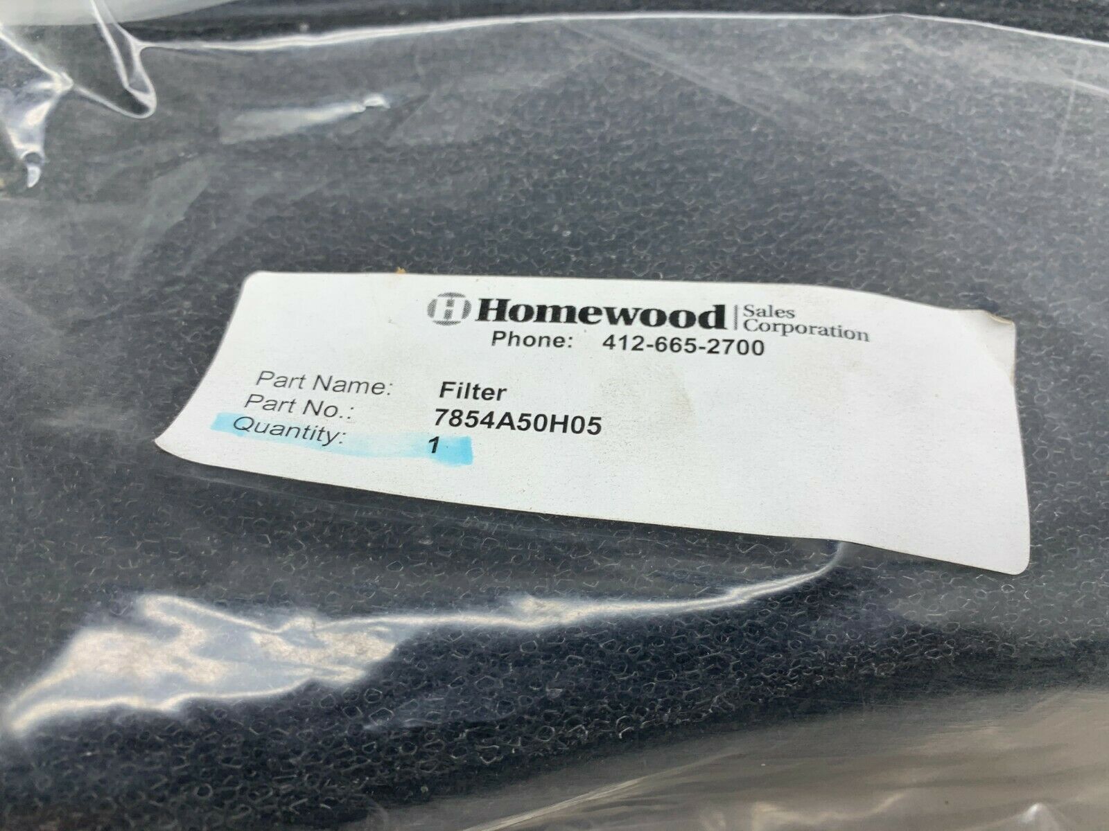 NEW HOMEWOOD FILTER 7854A50H05