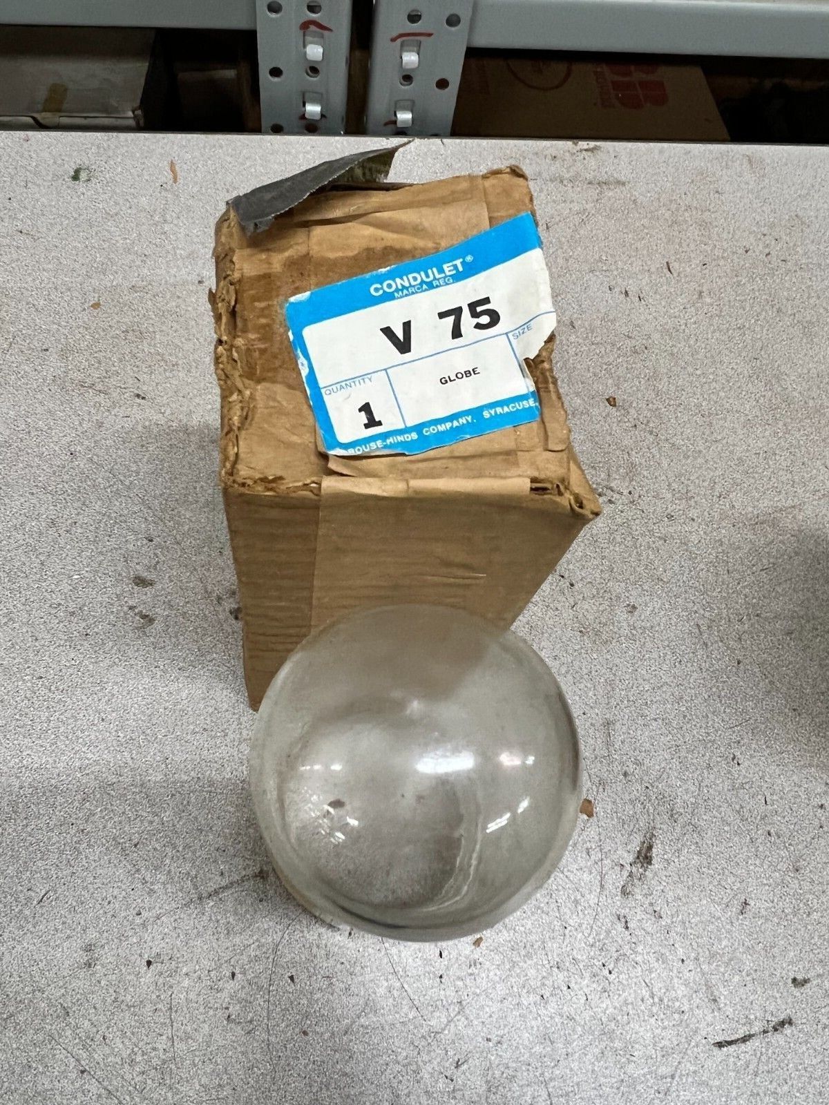 NEW IN BOX CROUSE-HINDS GLOBE V75