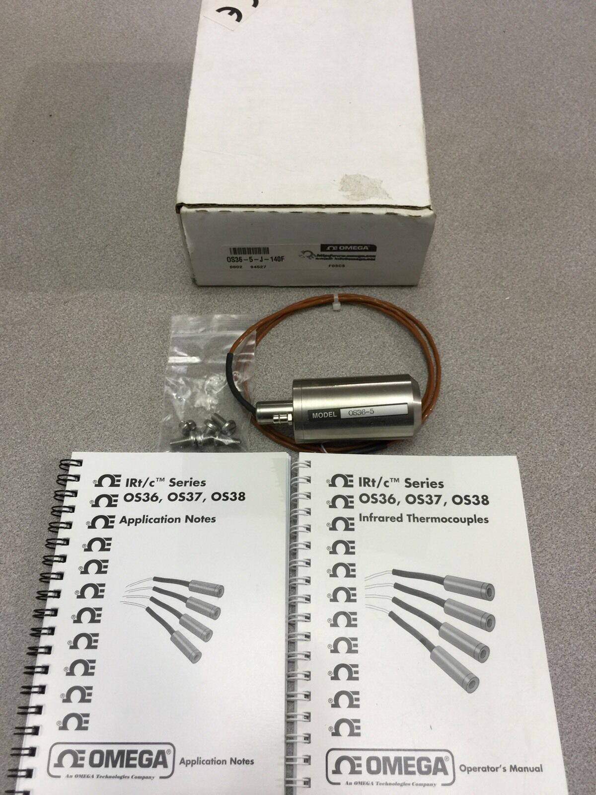 NEW IN BOX OMEGA INFRARED THERMOCOUPLE SENSOR OS36-5-J-140F