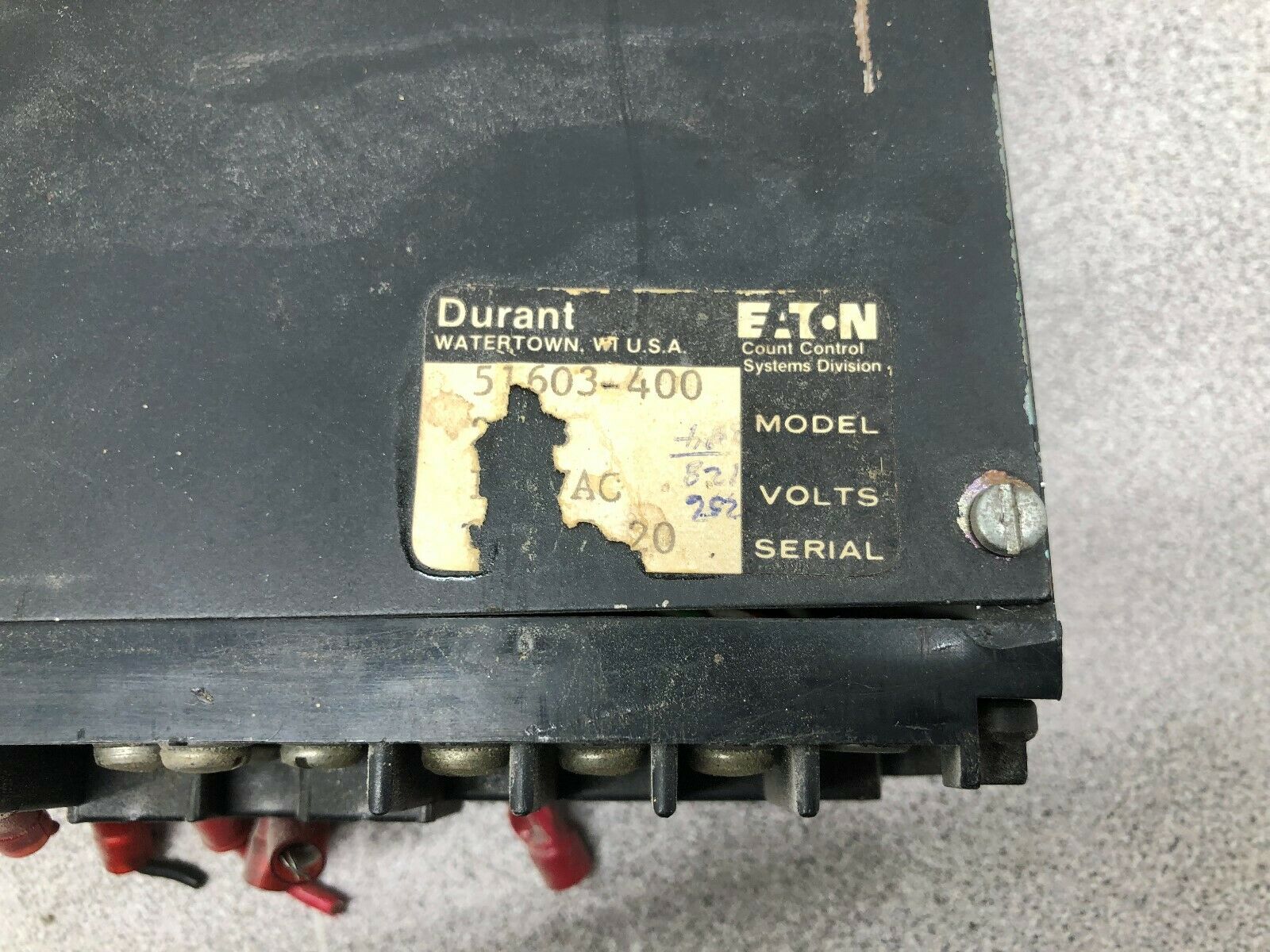 USED DURANT SOLID STATE 1603 120VAC RATE/RATIO INDICATOR 51603-400