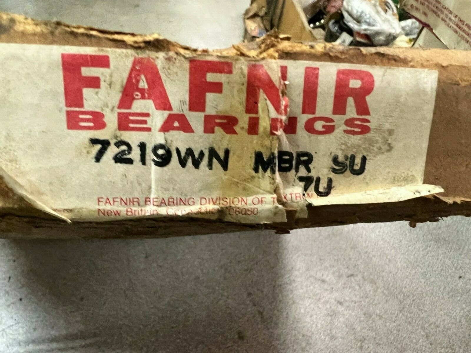 NEW IN BOX FAFNIR BEARING 7219WN MBR SU