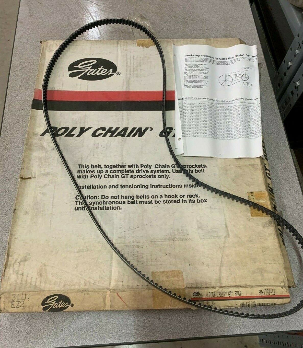 NEW IN BOX GATES POLY CHAIN GT BELT 8M-1792-12