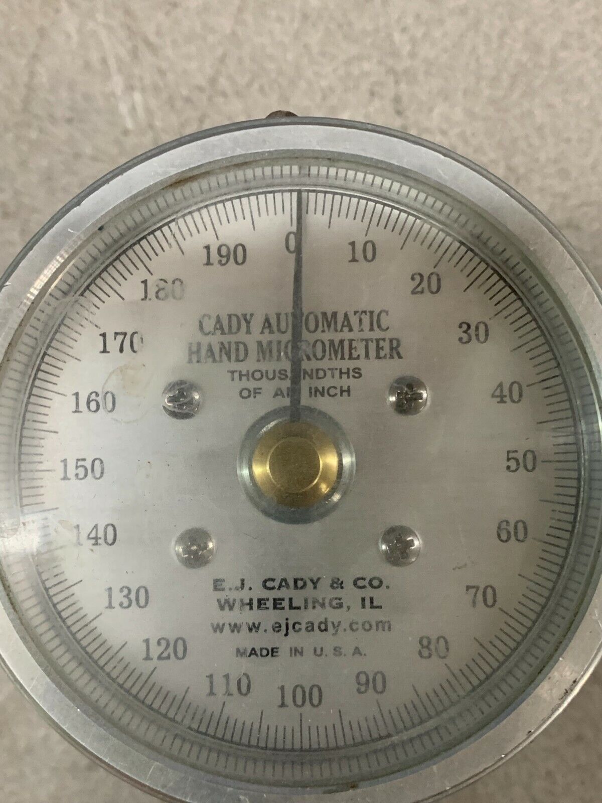 USED E.J. CADY & CO. 2H AUTOMATIC HAND MICROMETER THOUSANDTHS OF AN INCH 2H 3857