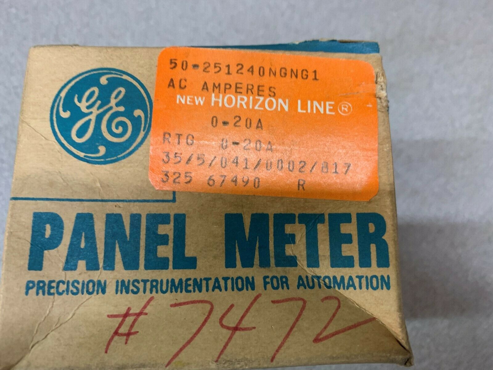 NEW IN BOX GE PANEL METER 50-251240NGNG1