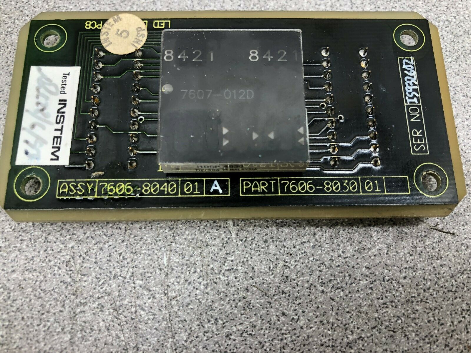 INSTEM PCB DISPLAY BOARD 7606-8040.01A