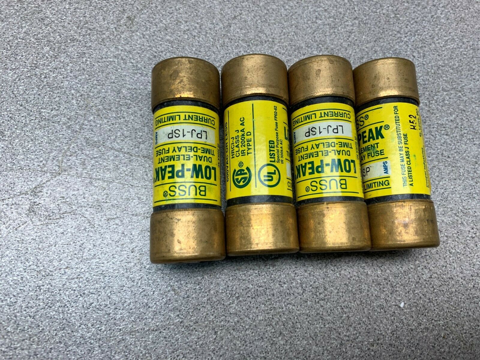 LOT OF 4 NEW NO BOX BUSSMAN FUSE LPJ-1SP