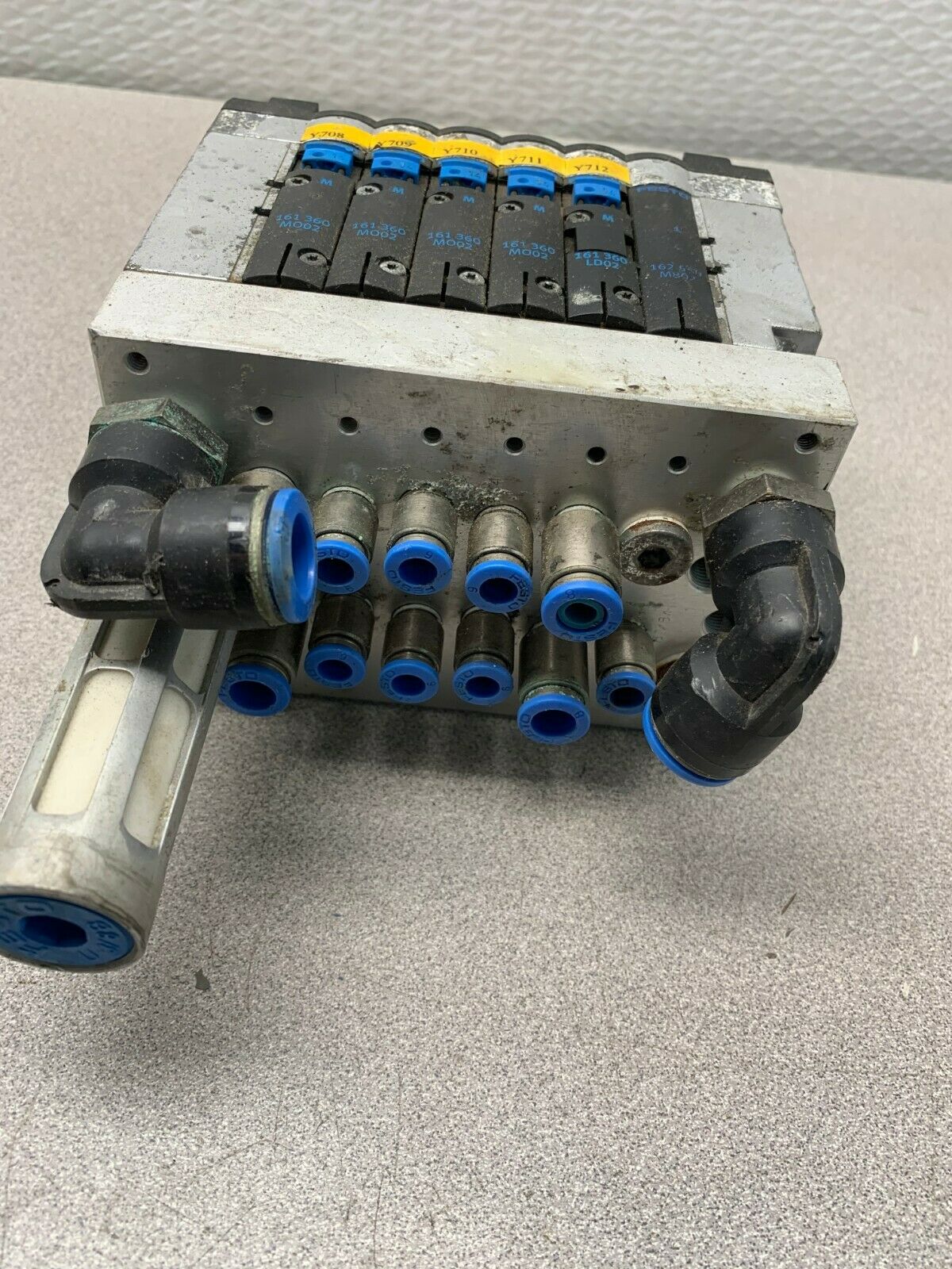 USED FESTO CPV14-GE-MP-6 MANIFOLD CPV14-VI-P6-I WITH 161 360 LD02