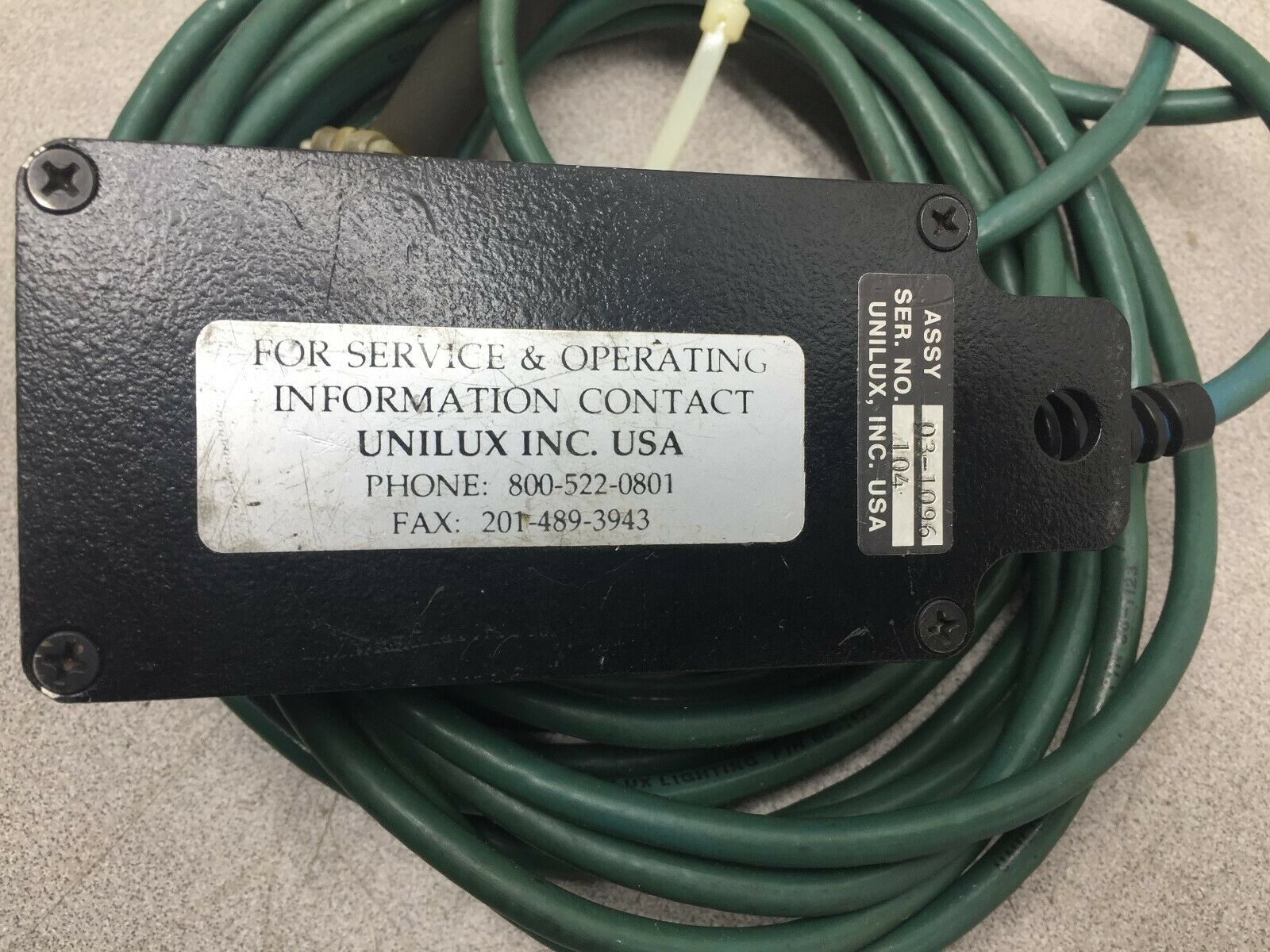 USED UNILUX STROBE LIGHT CONTROL 03-1096