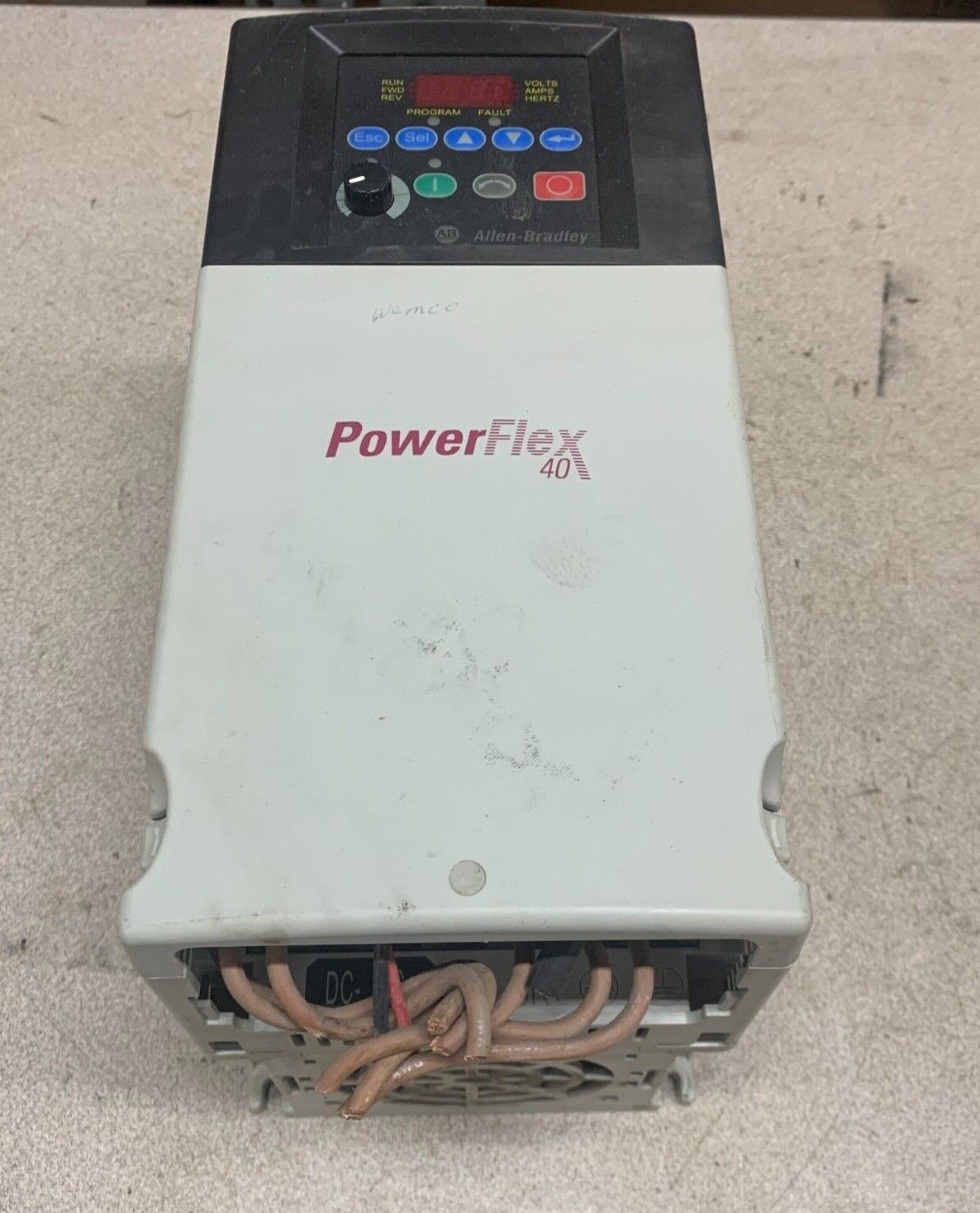 USED ALLEN-BRADLEY 7.5HP POWERFLEX 40 DRIVE 22B-D012N104 SERIES A