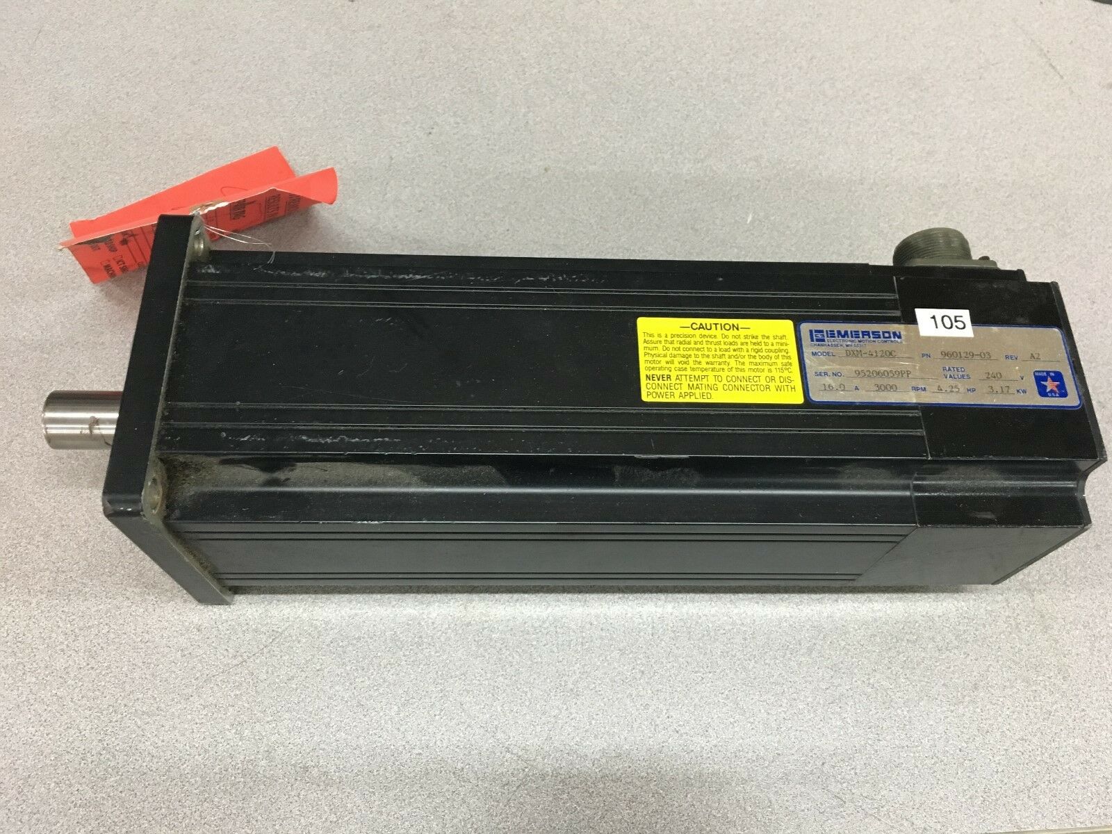 USED EMERSON DXM-4120C SERVO MOTOR 960129-03