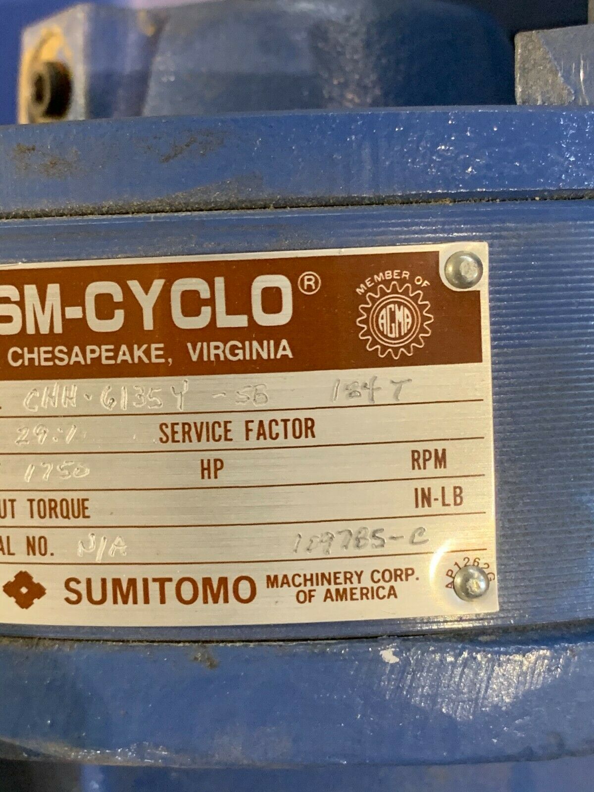 NEW SM-CYCLO SUMITOMO GEAR REDUCER 29:1 RATIO SPEED BOX CHH-6135Y-SB