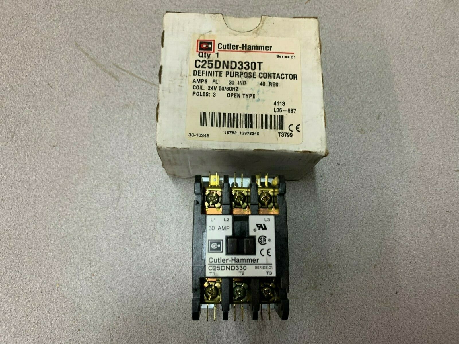 NEW IN BOX CUTLER HAMMER CONTACTOR C25DND330T