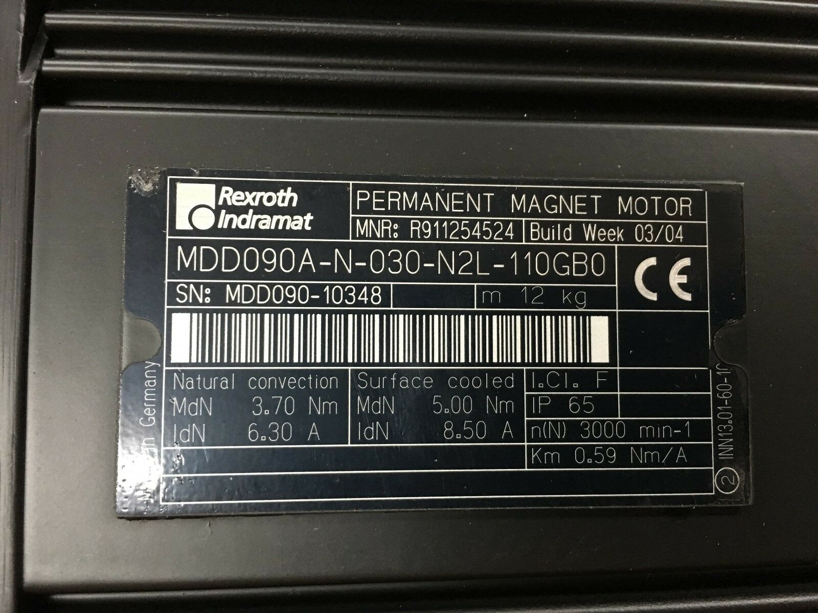 NEW IN BOX REXROTH SERVO MOTOR MDD090A-N-030-N2L-110GB0 WITH GTS140-M01-010A06