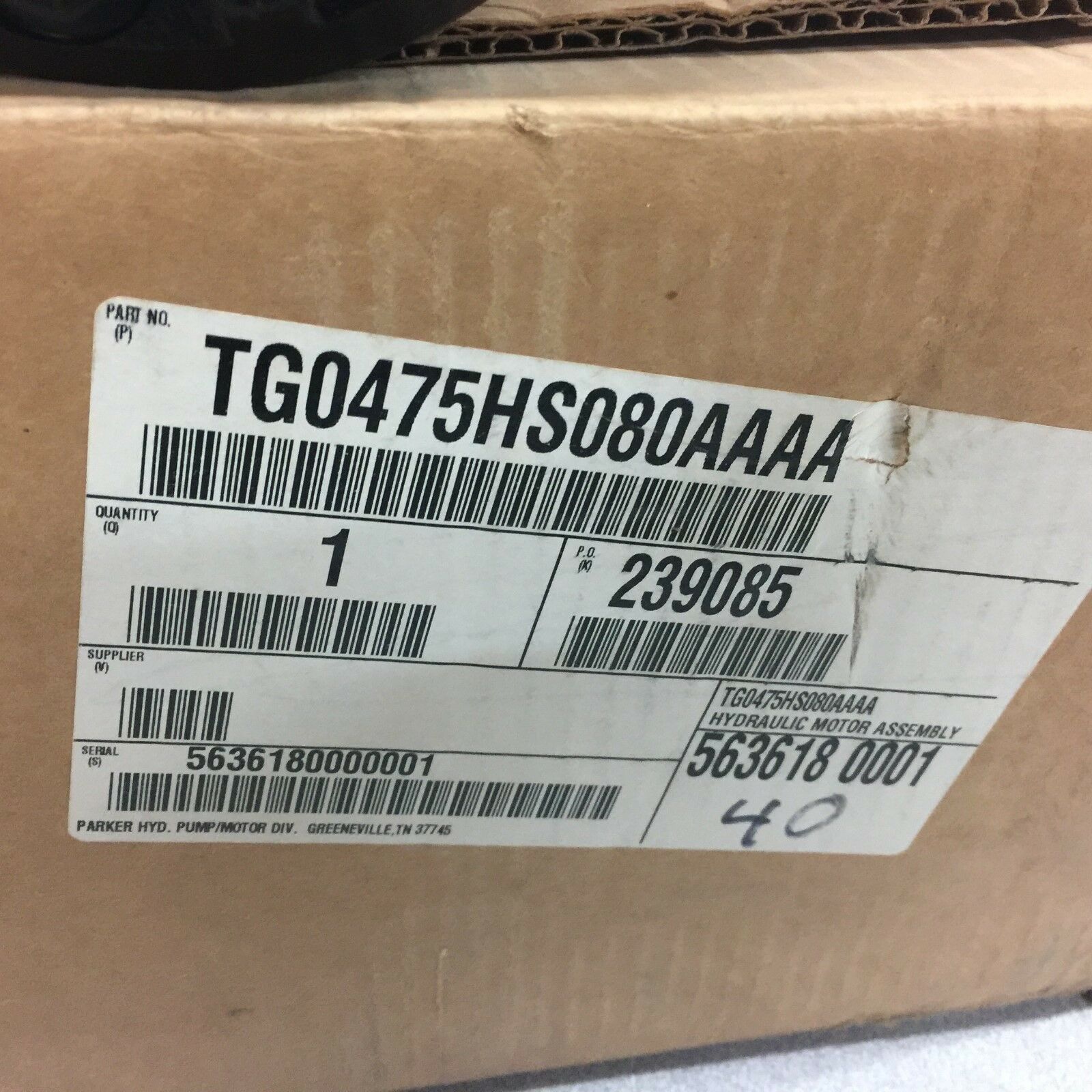 NEW IN BOX PARKER HYDRAULIC PUMP TG0475HS080AAAA