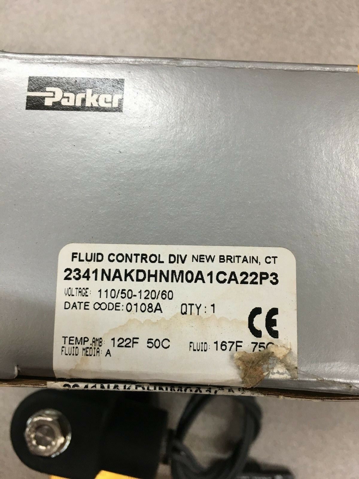 NEW IN BOX PARKER SOLENOID VALVE 2341NAKDHNM0A1CA22P3