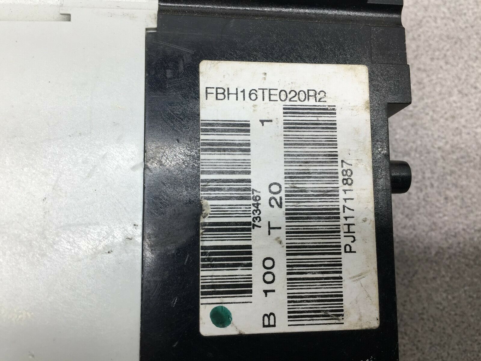 USED GE 20AMP 1POLE CURCUIT BREAKER FBH16TE020R2