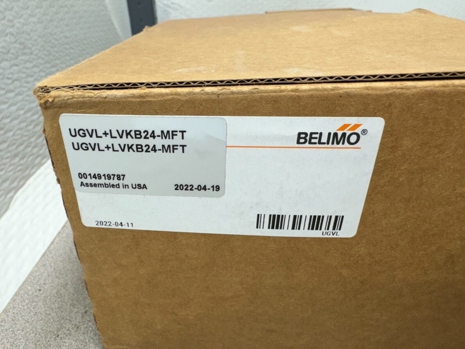 NEW BELIMO ACTUATOR, ELECTRONIC FAIL-SAFE UGVL+LVKB24-MFT