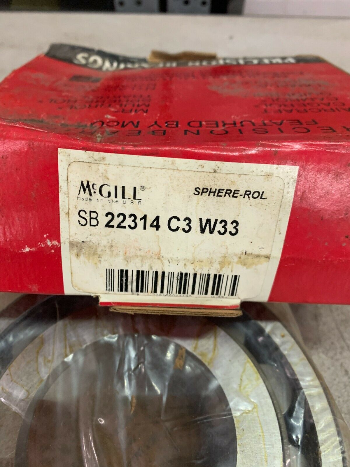 NEW IN BOX MCGILL SB 22314 C3 W33 SPHERICAL ROLLER BEARING SB22314C3W33