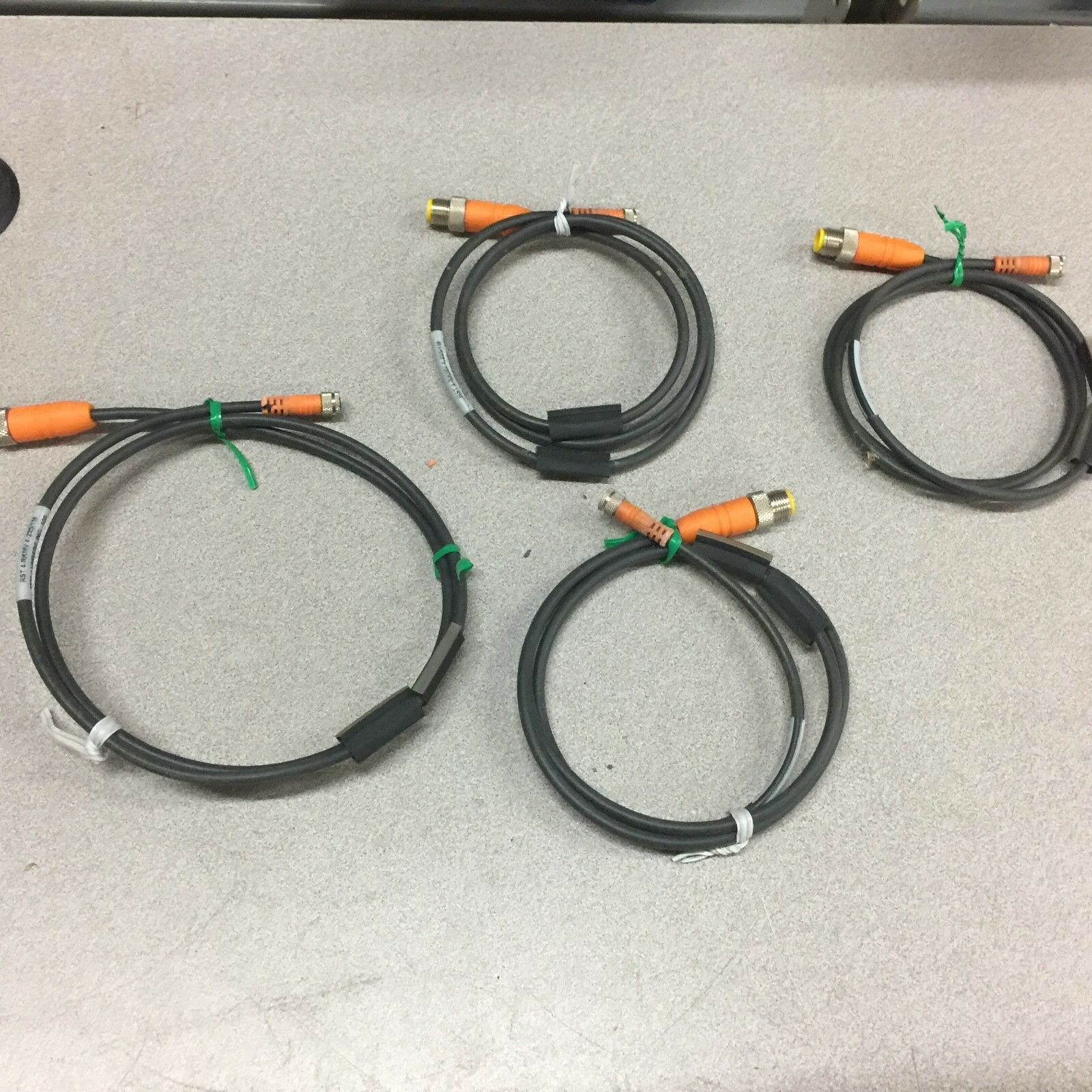 USED (LOT OF 4) LUMBERG QD CORDSET RST 4-RKMV 4-225/1M