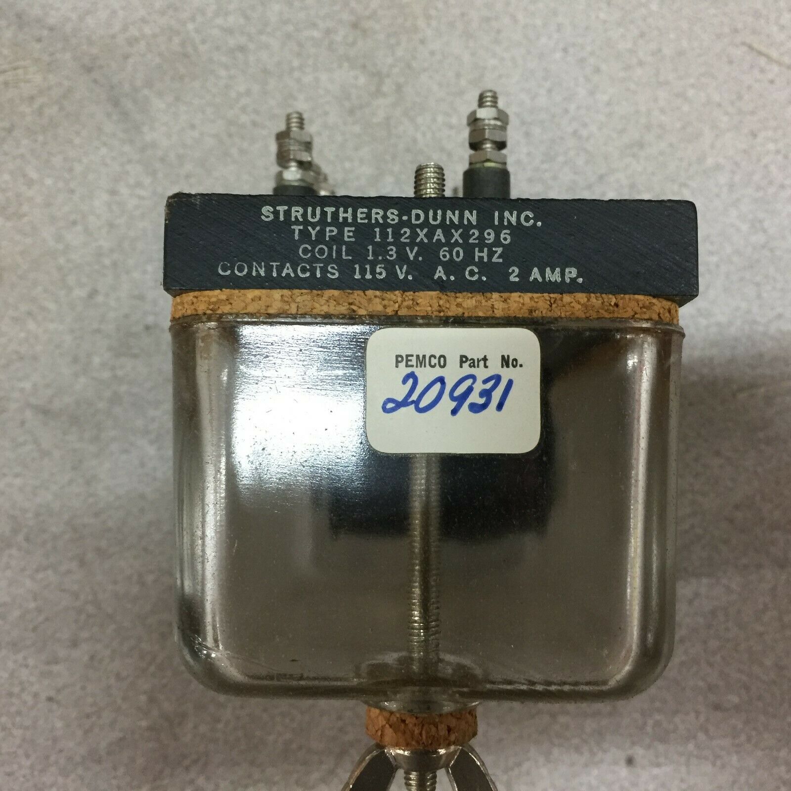 NEW IN BOX STRUTHERS-DUNN 1.3VAC RELAY 112XA296