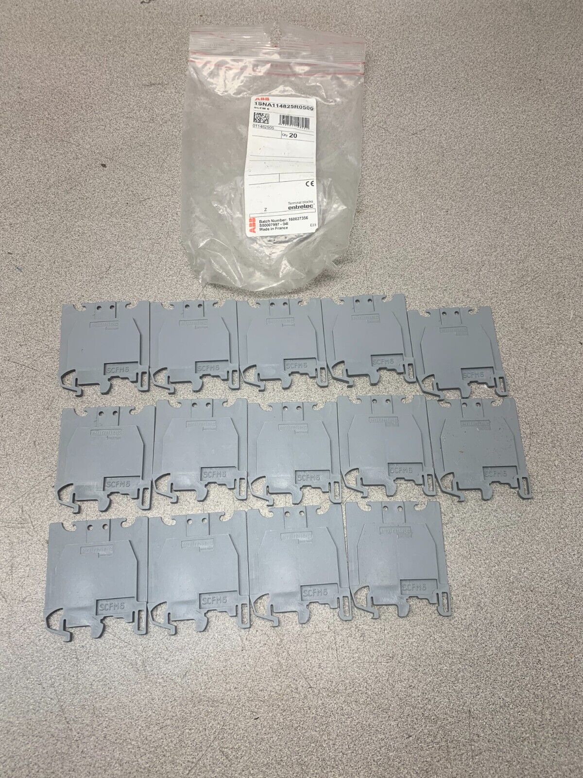 LOT OF 14 NEW ABB TERMINAL BLOCKS 1SNA114825R0500