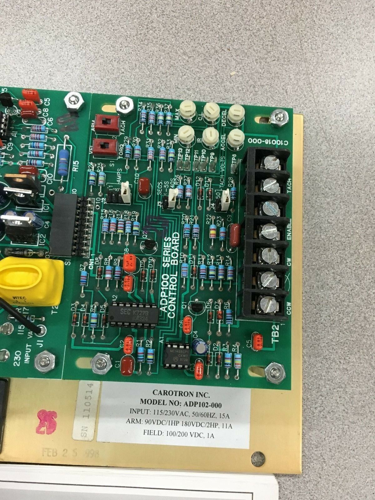 USED CAROTRON DRIVE BOARD ADP102-000