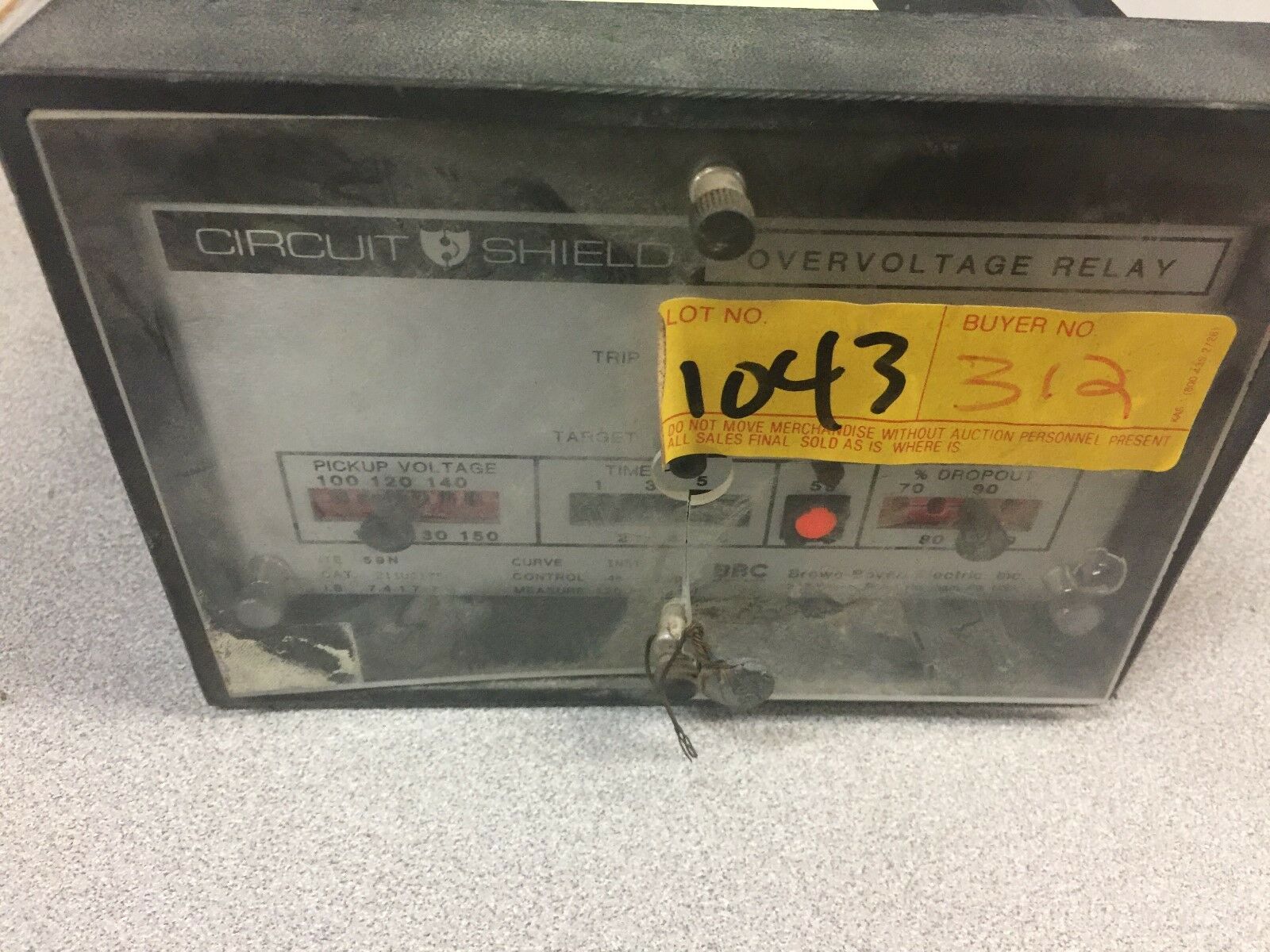 USED ABB CIRCUIT SHIELD OVERVOLTAGE RELAY 211U0175