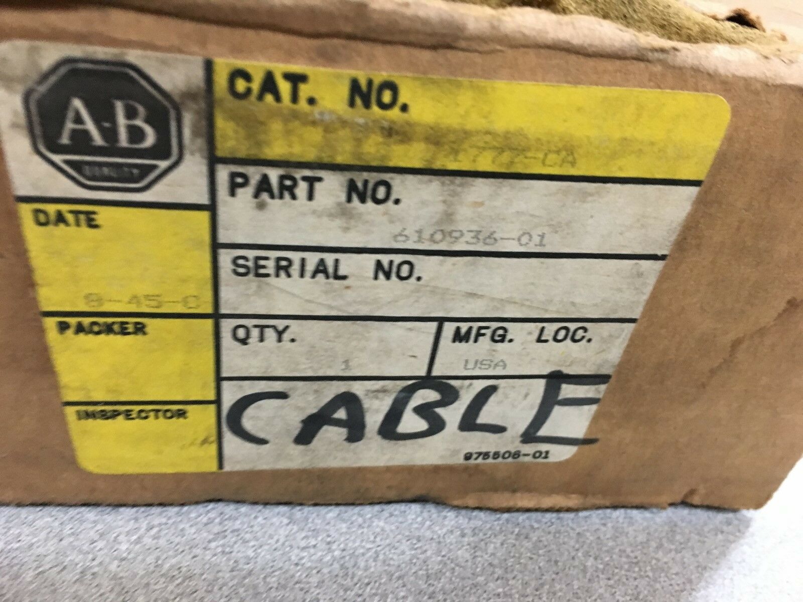 NEW IN BOX ALLEN-BRADLEY PLC INTERCONNECT CABLE 1777-CA