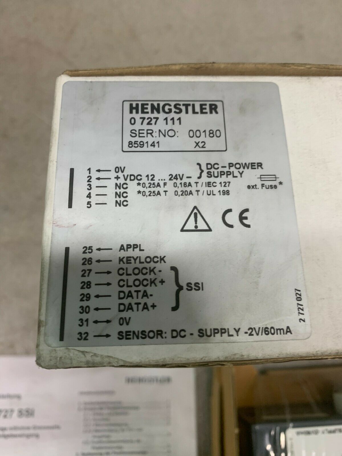 NEW IN BOX HENGSTLER 0727111 PANEL METER 0 727 111