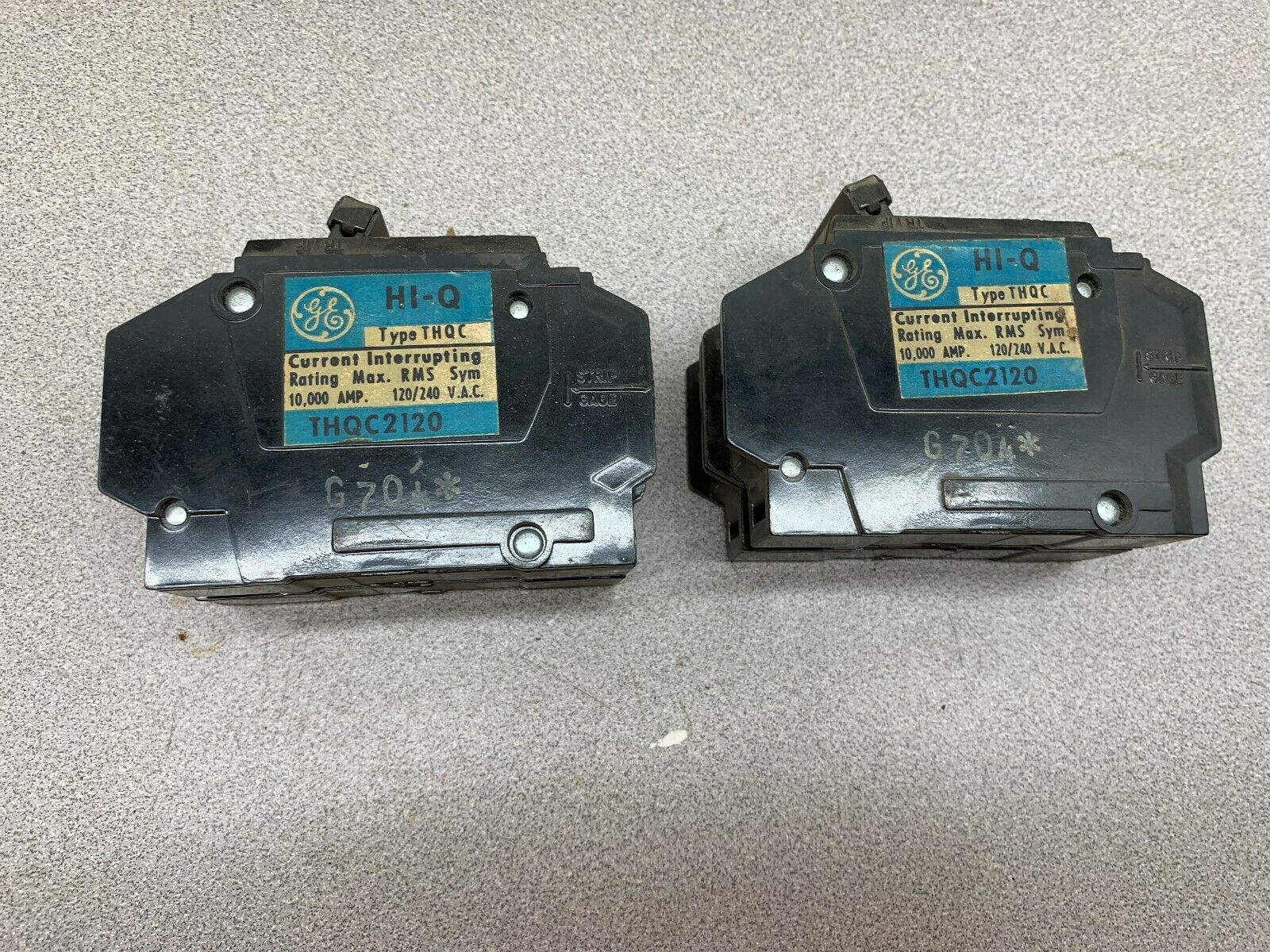 LOT OF 2 NEW NO BOX GE BREAKER THQC2120