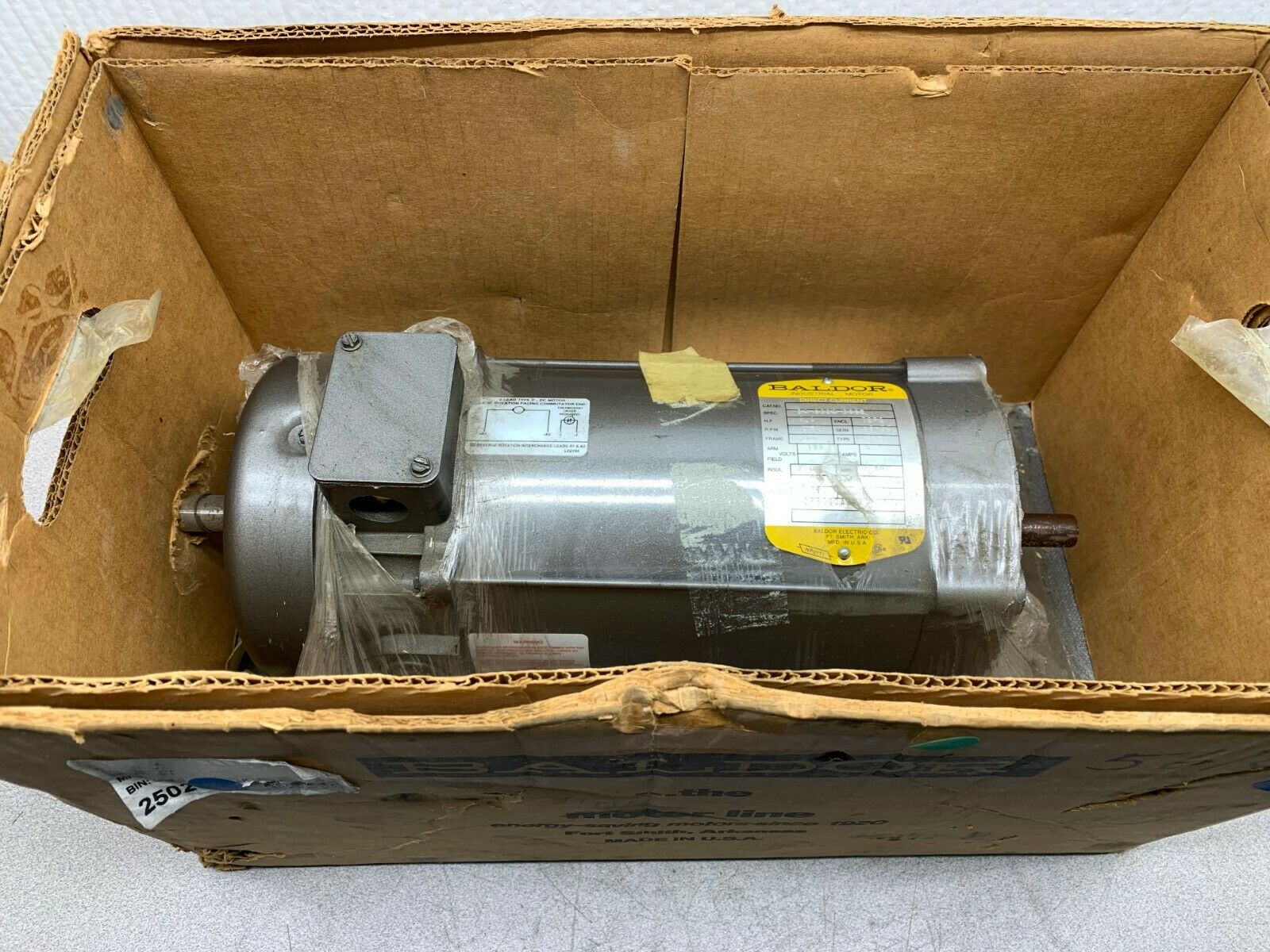 NEW BALDOR 1HP 1750RPM DIRECT CURRENT MOTOR 34-6324-3865