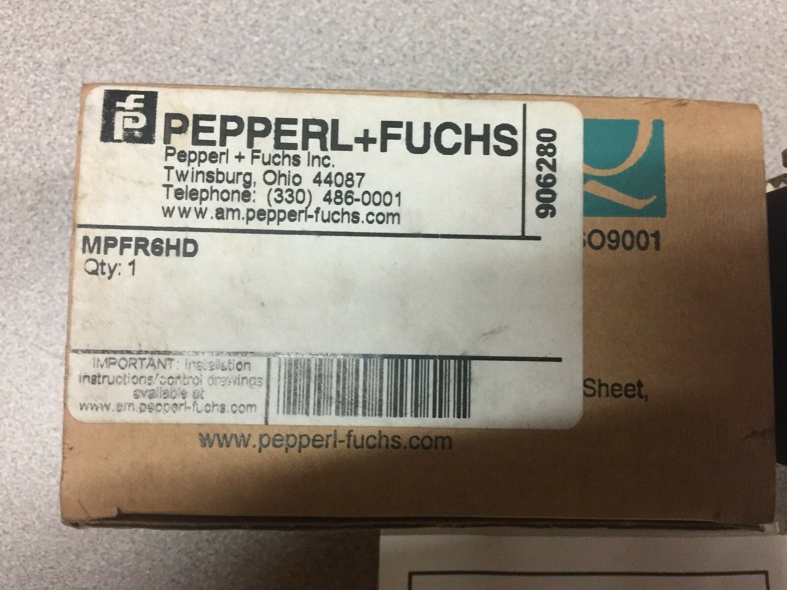 NEW IN BOX PEPPERL FUCHS FIBER OPTIC RECIEVER MPFR6HD