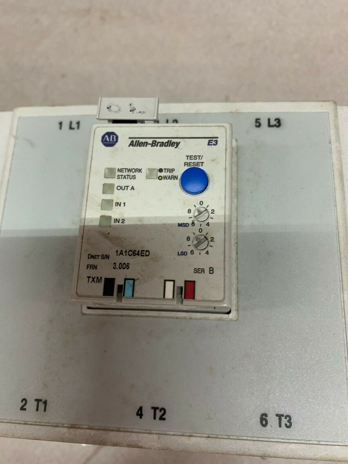 USED ALLEN-BRADLEY OVERLOAD RELAY 193-EC1JG SERIES B