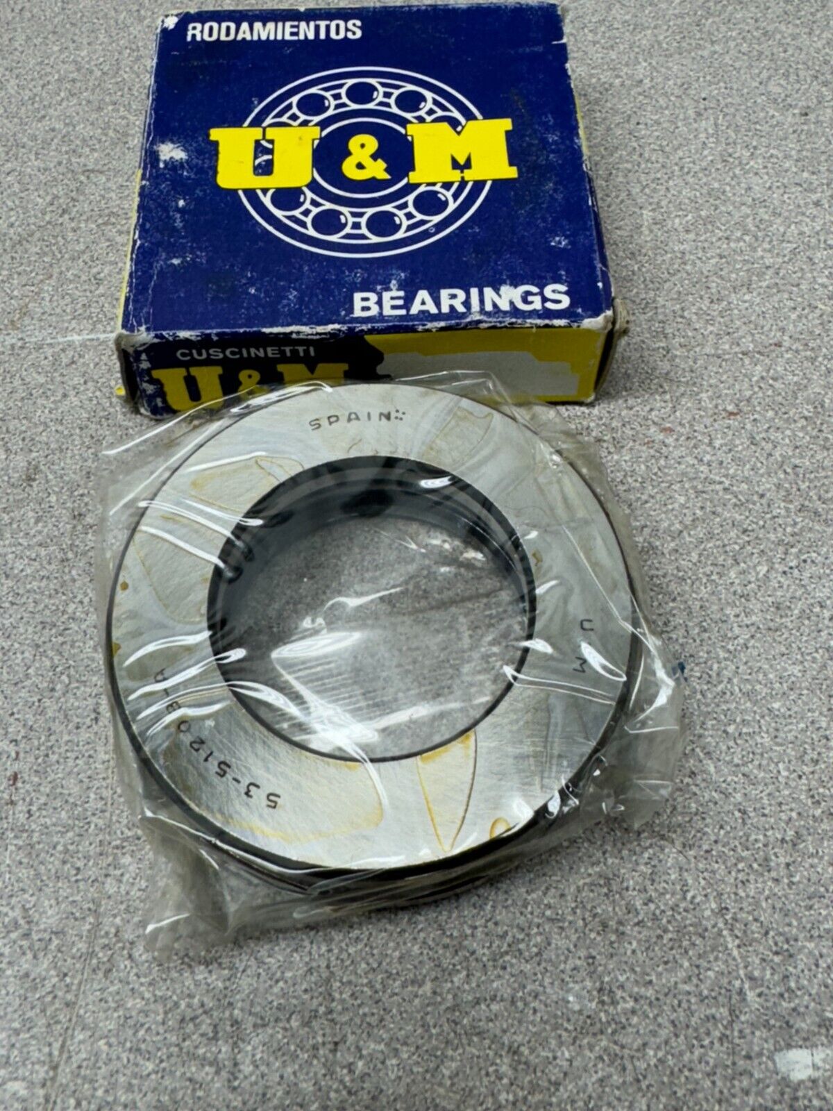 NEW IN BOX U&M BEARING 51208